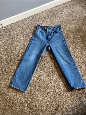 Levi's Ribcage Straight Leg Jeans - Blue